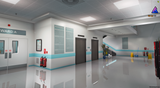 FiveM hospital interior MLO with detailed patient rooms and emergency facilities