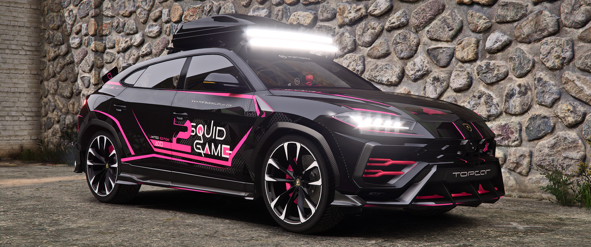 SQUID GAME Lamborghini Urus front view