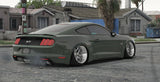 Side profile of Stanced Ford Mustang 5.0 FiveM mod